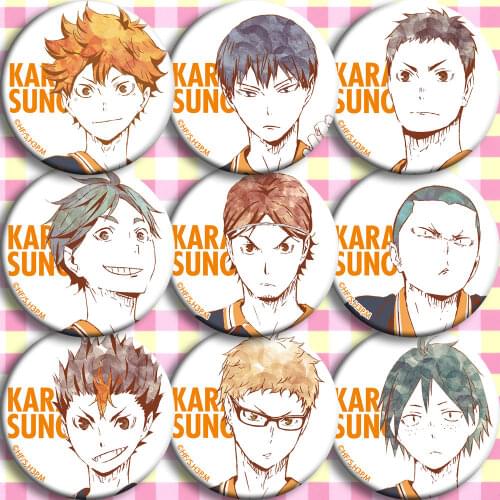 COSSUN 58MM Anime Cartoon Haikyuu!! Pin Brooch Badge Pins for Backpack Cosplay Accessories Decor Collectible Boy and Girl Gift
