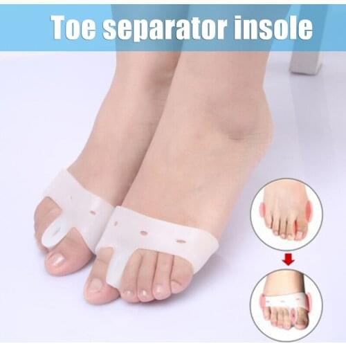 Womens Foot Pad Silicone Feet Care Gel Bunion Pad Silicone Toe Separators Toe Spacer Stretcher For Overlapping Toe Feet Care