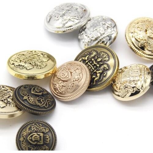 HENGC 6pcs Lion Goldon Metal Coat Buttons For Clothing Garment Sweaters Pants Coat Decorations Sewing Accessories Wholesale