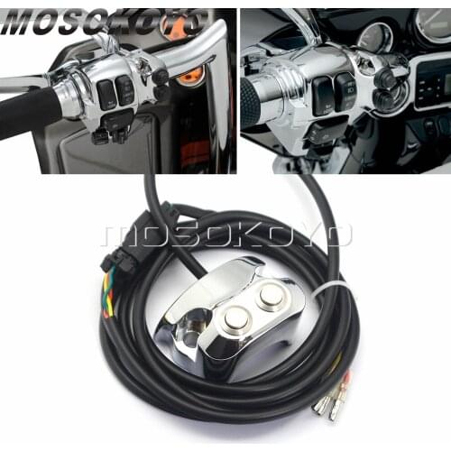 Chrome Motorcycle Handlebar Switch Mount For Harley Dyna V-Rod Sportster XL FXD FLD V-ROD 0616-0039 Air Ride Switch Controller
