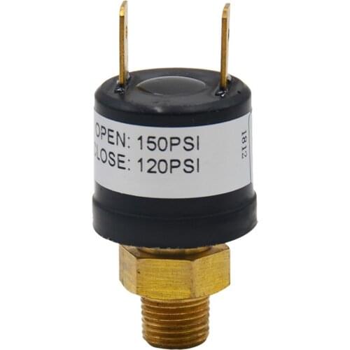 Air Compressor Pressure Control Switch Valve Horn 1/8'' 12v/24v Rated 120-150 Psi 1/8'' Npt Thread Fits For Air Horns