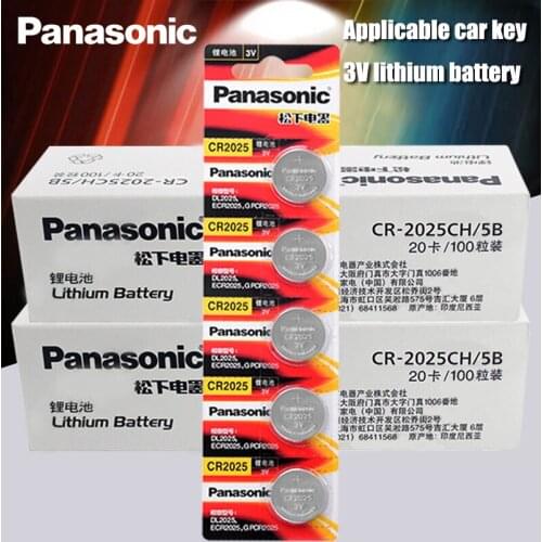 Panasonic Original cr2025 Button Cell Batteries 200PCS/LOT cr 2025 3V Lithium Coin Battery For Watch Calculator Weight Scale