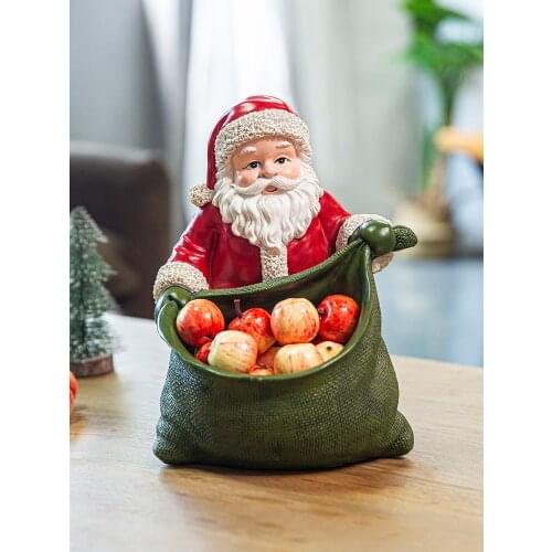 [MGT] Nordic Christmas Santa Claus Resin Decorations Storage Pen Holder Furnishings Home Decor Living Room Crafts Gifts