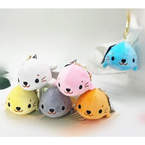 Mini Cute Cartoon Sea Lion Soft Plush Doll Hanging Toy Bag Pendant Ornaments