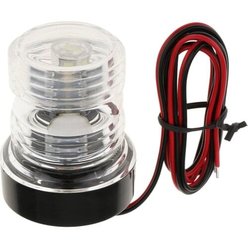 Marine Boat Yacht Stern Anchor LED Navigation Light All Round 360 Degree White Light DC 12V Dustproof Waterproof Super Bright