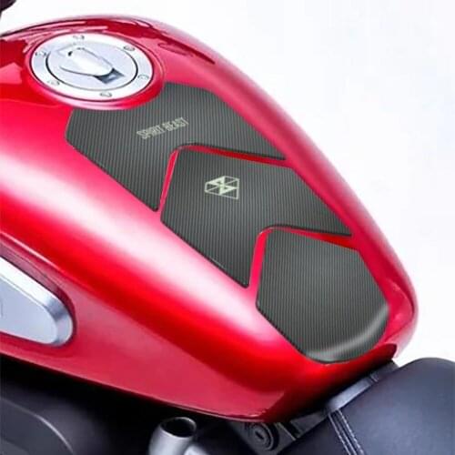 Motorcycle Fuel Oil Tank Stickers 5D Epoxy Tank Side Scratch Resistant Protector for BENDA BD300 Honda Suzuki Kawasaki Yamaha