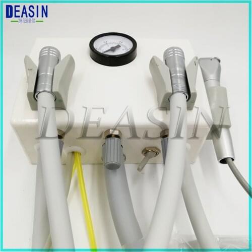 Wall Type Hanging Dental Lab Portable Turbine Unit connection with 4 hole two handpiece tube
