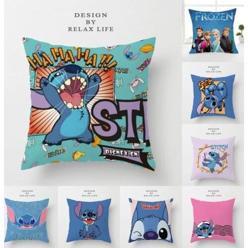 Disney Lilo & Stitch Kids Pillow Cases 1 Piece on Bed Sofa Car Decorative Nap Cushion Cover for Children Teen Birthday Gifts