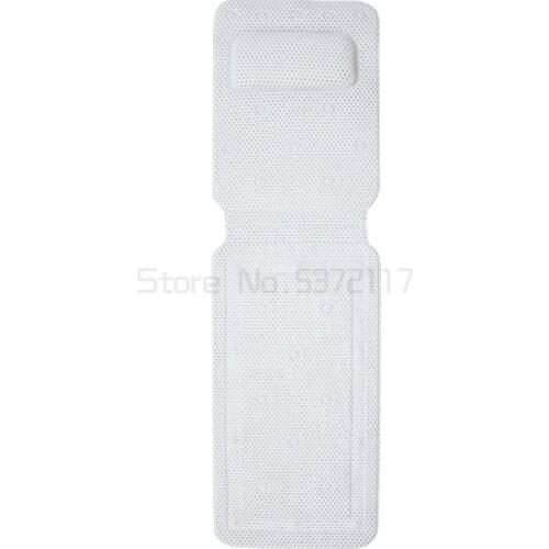 Non Slip BathTub Mat Suction Cup Bath Tub Pillow Long SPA Pillows Neck Cushion Hangable Bathroom Accessories Dropshipping