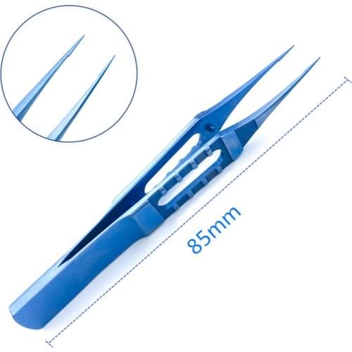 Ophthalmic Straight Tying Forcep 85mm with 4.5mm tying Platform titanium Ophthalmic Instrument