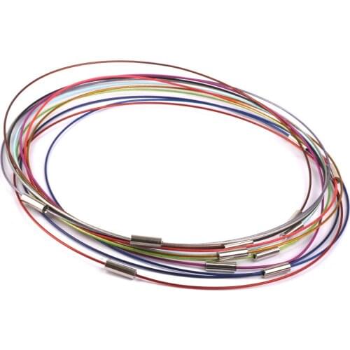 12pcs Multicolors Steel Memory Wire Cord Necklace Choker DIY Jewelry Making