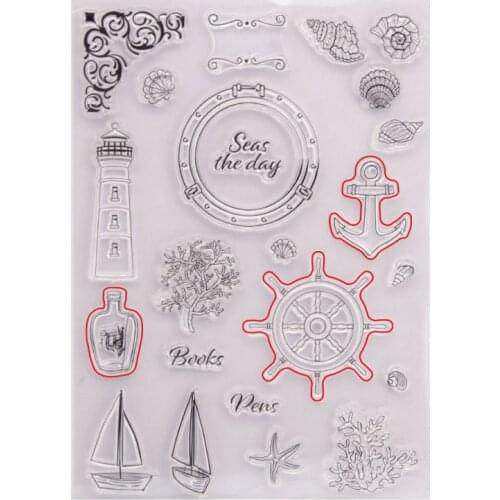 Sailboat Rudder Anchor Conch Metal Cutting Dies and Stamps Stencil for DIY Scrapbooking Photo Album Embossing Decorative Craft