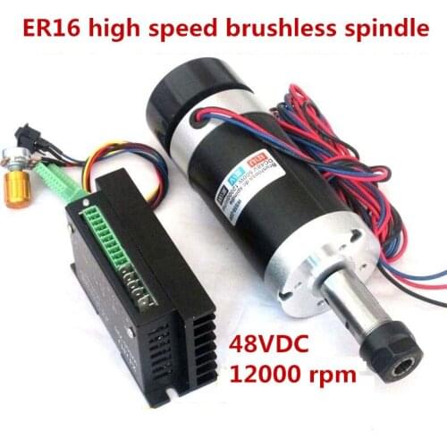 PCB brushless spindle motor WS55-220 with dedicated controller with ER16 engraving machine DIY dedicated