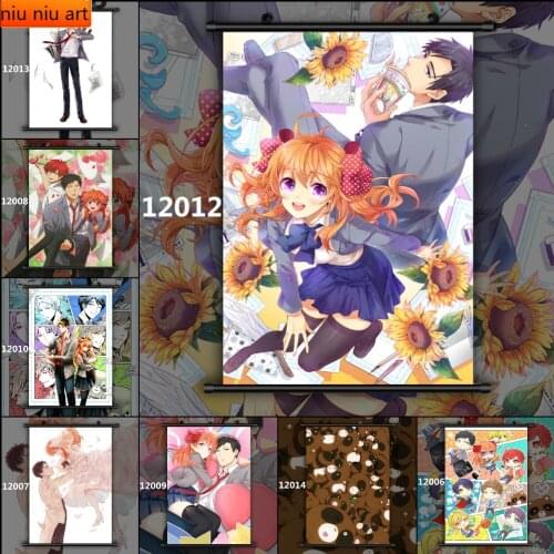 Gekkan Shoujo Nozaki-Kun Nozaki Umetarou Sakura Chiyo Anime Manga Canvas Painting Wall Decoration Wall Poster Home Decoration