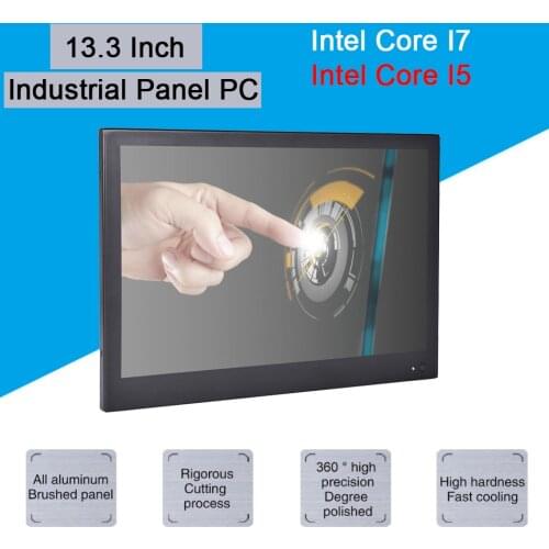 13.3 Inch Industrial Touch Panel PC,4 Wire Resistive Touch Screen,Windows 7/10,Linux,Intel Core I5 3317U,[HUNSN DA11W]