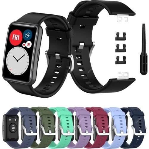 Silicone Band For Huawei Watch FIT Strap Watchband For Huawei fit 2020 Wristband Replace Bracelet Accessories