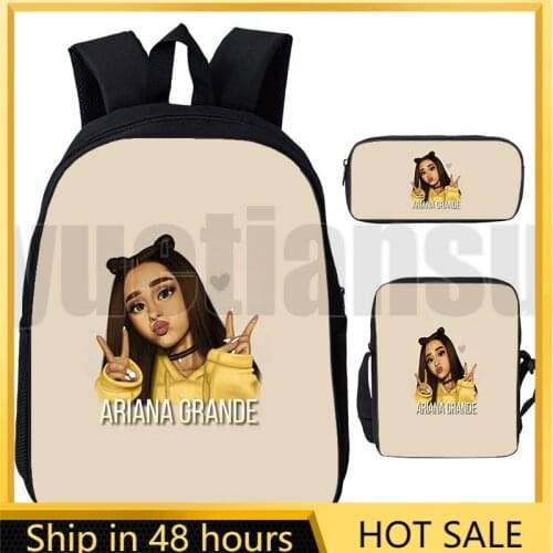 Ariana Grande Mochila Fashion Backpack Teenager Bookbag Girls School Bags Laptop Penbox Shoulderbag Women HipHop Travel Rucksack