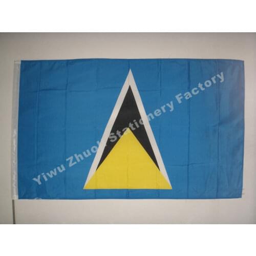 Saint Lucia Flag 150X90cm (3x5FT) 115g 100D Polyester Double Stitched High Quality Free Shipping