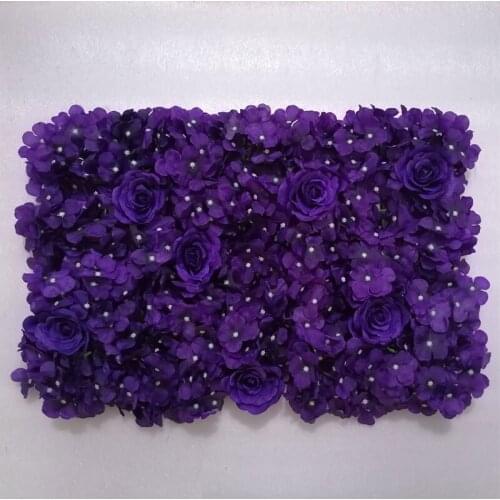 Topbeautybar Wedding Rose Flower Wall Backdrop Artificial Hydrangea Rose Flower Wall Panels Baby Shower Party Decor