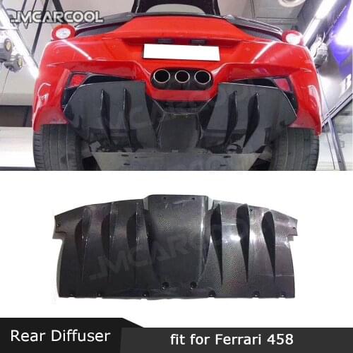 Rear Lip Diffuser For Ferrari 458 2011-2014 Carbon Fiber / FRP Back Bumper Protector Plate Spoiler Car Styling