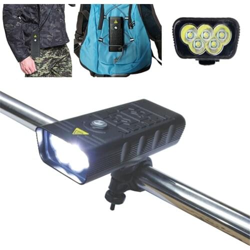 10000MAH 5Leds Bicycle light Usb Rechargeable T6 3000lm Bike Light Flashlight Outdoor MTB Cycling Bike Accessaries As Power Bank