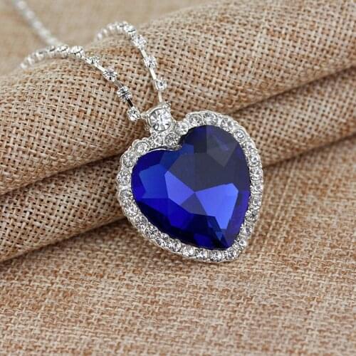 Womens Rhinestone Pendant Chain Fashion Elegant Necklace Jewelry