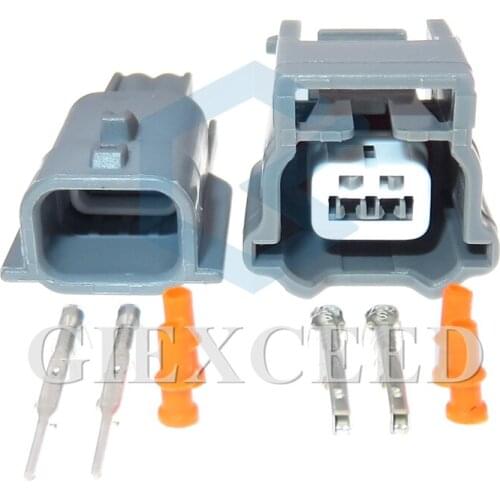 2 Sets 2 Pin 0.6 Series Auto Wheel ABS Anti-lock Braking System Sensor Wire Harness Waterproof Socket For Sylphy
