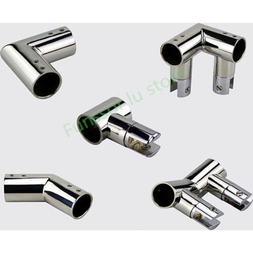 25mm Stainless steel pipe fittings/connector,Rod hanging folders,glass Fixing clamps,hape 90/135angle,T,Shower rod accessories