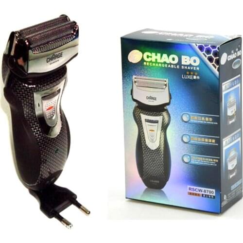 Chaobo RSCW-8700 Electric Reciprocating Double Cutter 2 Head Shaver Rechargeable Wireless Shaving Razor Sideburns Trimmer