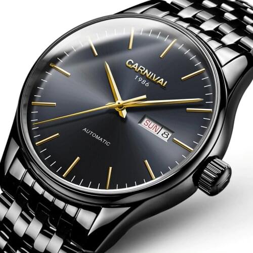 Switzerland luxury mens watch Carnival Brand Watches Men Automatic Mechanical reloj hombre Luminous Clock Sapphire C-8612G-3