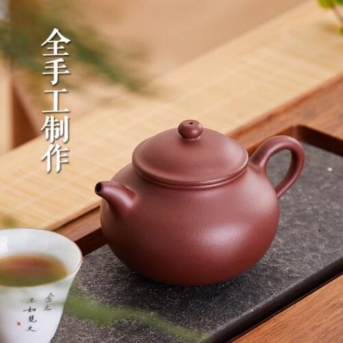 Yixing purple clay teapot pure handmade by famous craftsman