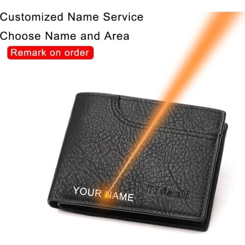 2021 Business Men Wallets High Quality PU Leather Slim Thin Card Holder Wallet Male Money Bags Coin Purses Magsafe Walet Black