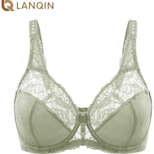 Womens Soft Beauty Lace Non Padded Full Figure Underwire Minimizer Bra Plus Size