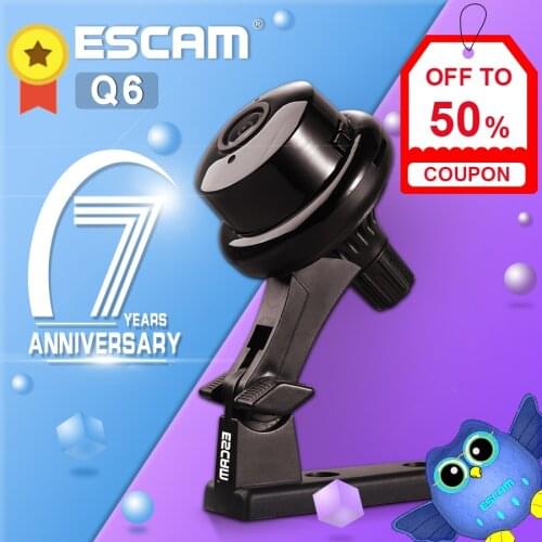 ESCAM Q6 Mini 720P WiFi IP Camera Wireless Home Surveillance Security Camera CCTV Camara Baby Monitor 2-way Audio