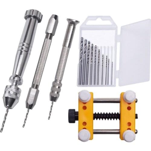 12Pcs Hand Drill Fixed Holder Jewelry Tools Kit Pin Vise for Resin Casting Molds
