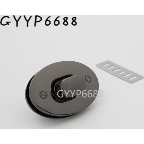 1-5 sets 49x32mm metal egg shape clasp lock simple style oval turn lock metal twist locks purse component