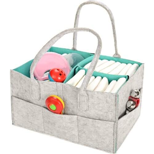 Multifunctional Baby Baby Diaper Organizer Caddy Felt Changing Nappy Kids Bottle Storage Maternity Handbags Organizer
