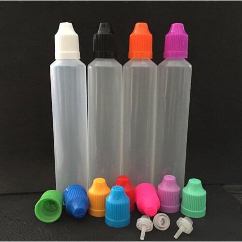 New 60ML PE pen Refillable E Liquid Bottle Empty Plastic Dropper Bottle With Childproof Cap and Long Thin Tip for E juice