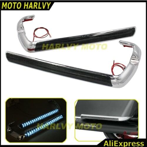 Newest Led Lamp Wedge LED Brake Tail Light Rear Saddlebag Accents Lights Red Lenses For Harley Touring 14-UP