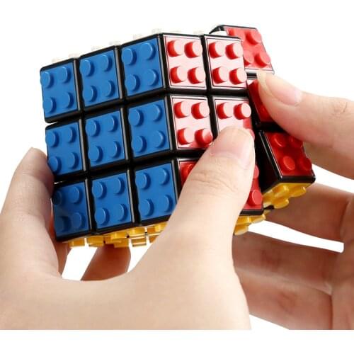 2019 Learning Education Small particle adult childrens educational Building block high quality smooth racing The 3 Magic cube