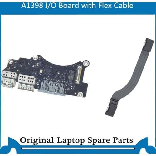 Genuine I/O Board For Macbook Pro Retina A1398 USB Power Dc Jack with Flex Cable 2013-2014