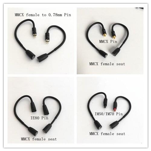 Mmcx to 0.78mm/0,75mm/im50/ie80/a2dc black/white