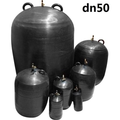 DN50 pipeline plug water shutoff Leak test ball leakage check rubber bladder ball pressure test tight water plugging airbag