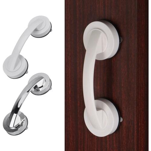 Anti-slip Handrail with Suction Cup Offers Safe Grip No Drilling Shower Handle For Safety Grab in Bathroom Bathtub Glass Door