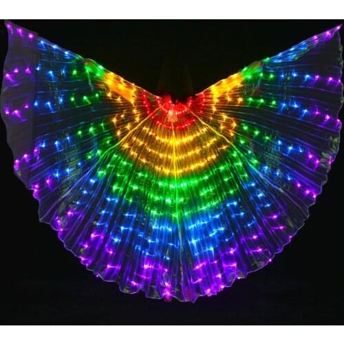 Performance Prop Women Dance Girls DJ LED Wings Light Up Wing Costume LED Butterfly Rainbow Stage birthday gifts favors
