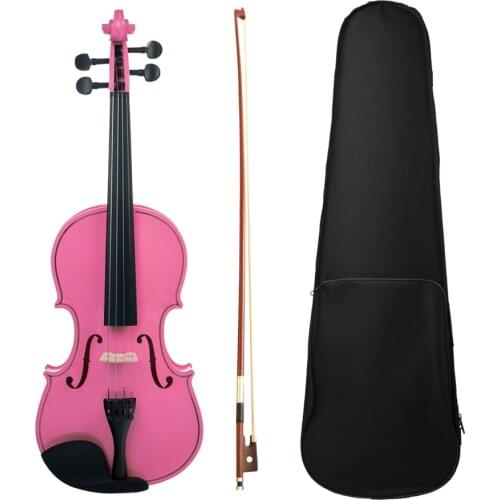 4/4 Violin Maple Wood Panel Basswood Back Side Panel with Gig Bag Brazil Wood Violin Bow for Beginner String Instrument
