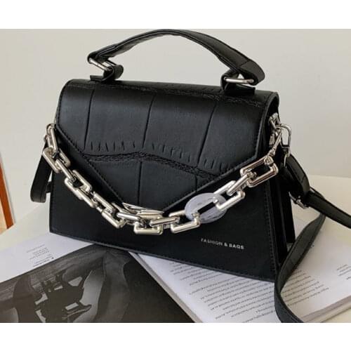 High Quality Crossbody Bag Solid New Shoulder Bags High Capacity Stone Pattern Tote Multifunction Purse Luxury Chain Female Bag