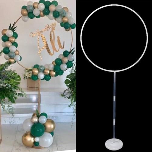 Wedding arch plastic round ring arch stand artificial flower balloons decor birthday party wedding decoration flower stand frame