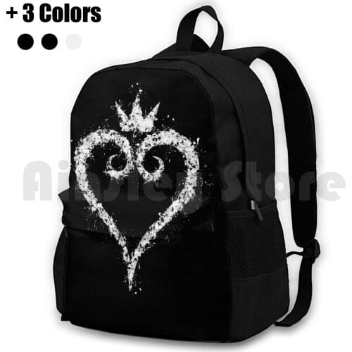 Kingdom Hearts Outdoor Hiking Backpack Riding Climbing Sports Bag Kingdom Hearts Video Game Gaming Symbol Heart Crown Sora
