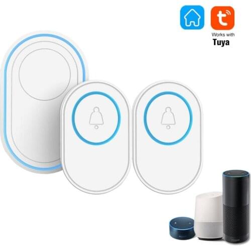Tuya Alarm Host With Wireless 433MHz WIFI Doorbell Function Doorbell Kit Outdoor Doorbell Indoor Chime WIFI Smart Doorbell